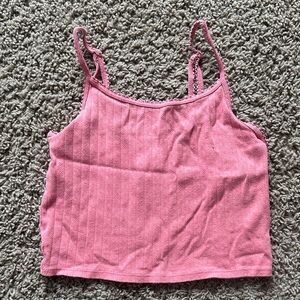 American Eagle Outfitters Pink/Coral Cropped Camisole Top
